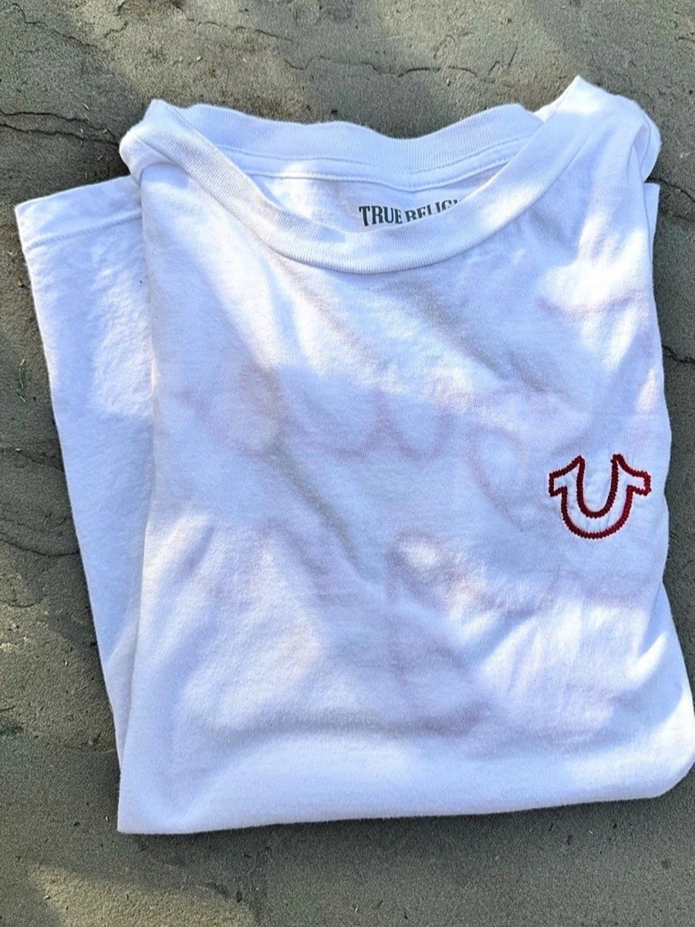 True Religion Script Logo Tee White